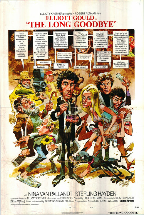the long goodbye 1973 one sheet poster folded