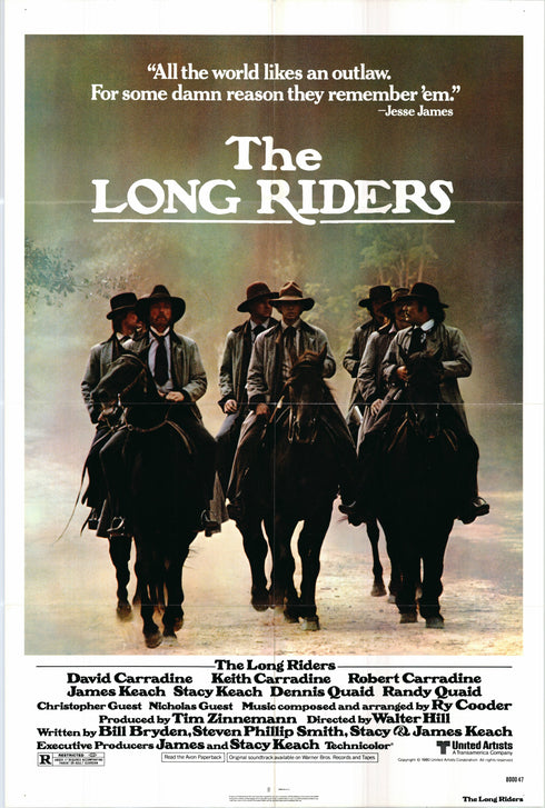 the long riders 1980 one sheet poster folded