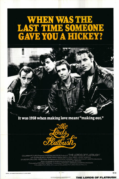 the lords of flatbush 1974 one sheet poster folded