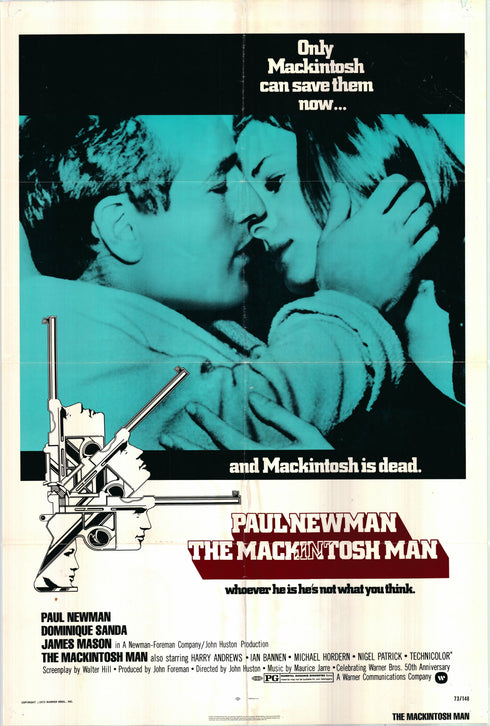 the mackintosh man 1973 one sheet poster folded
