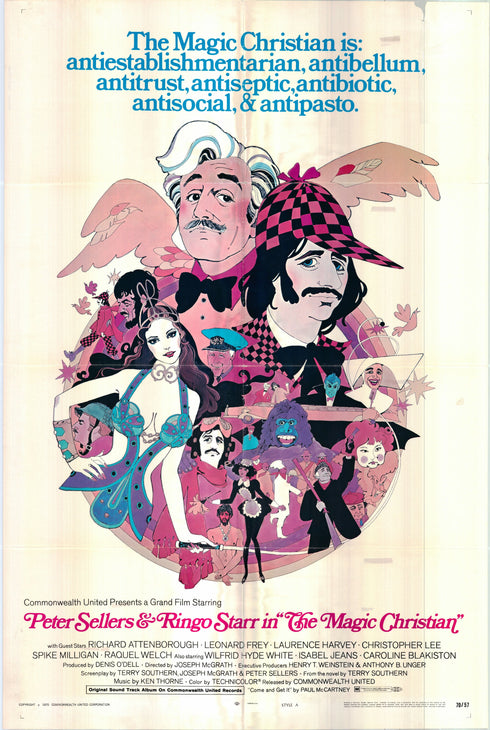 the magic christian 1970 style a one sheet poster folded