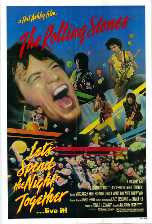 the rolling stones: let's spend the night together 1983 one sheet poster folded