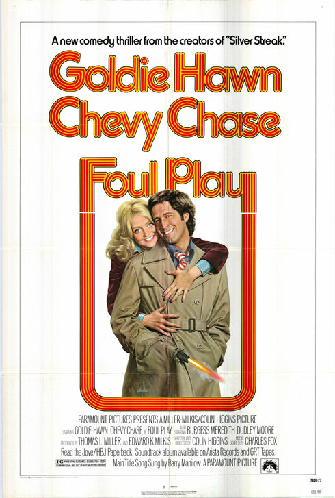 foul play 1978 one sheet poster folded