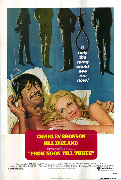 from noon till three 1976 one sheet poster folded