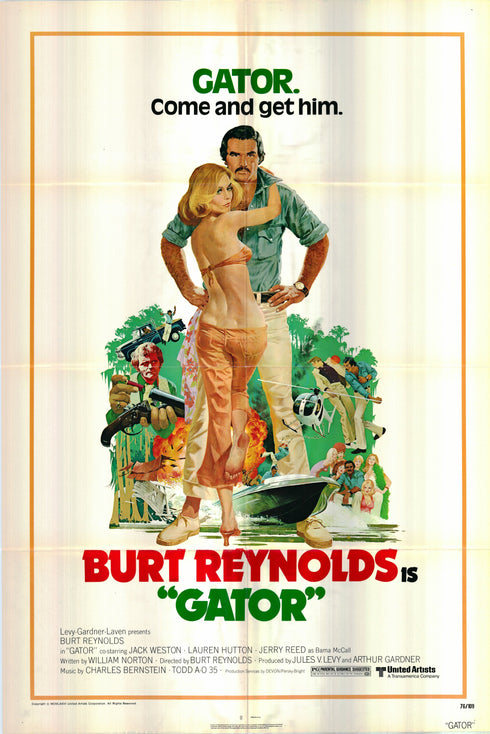 gator 1976 one sheet poster folded