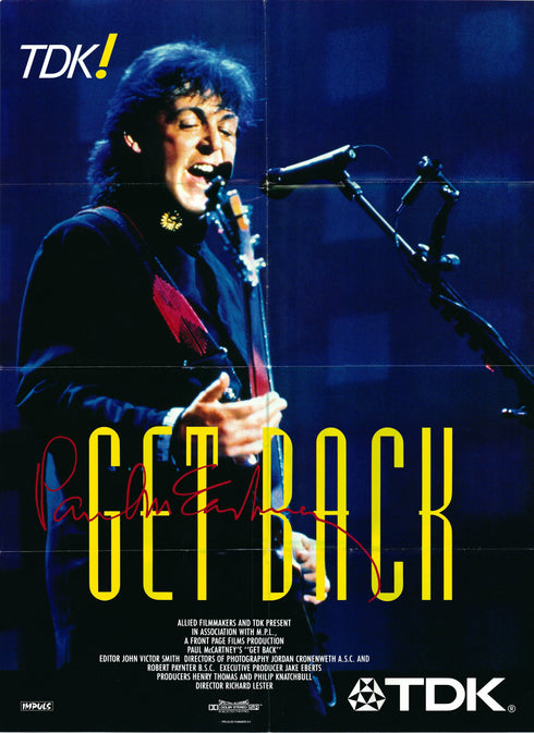 get back 1990 one sheet poster folded