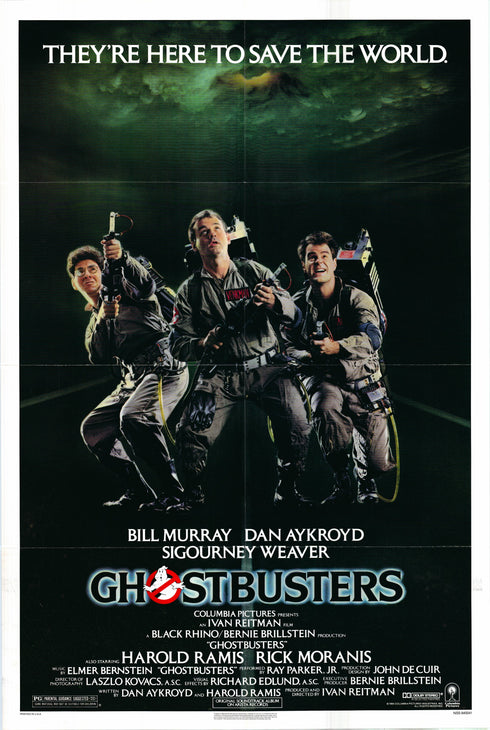 ghostbusters 1984 one sheet poster folded