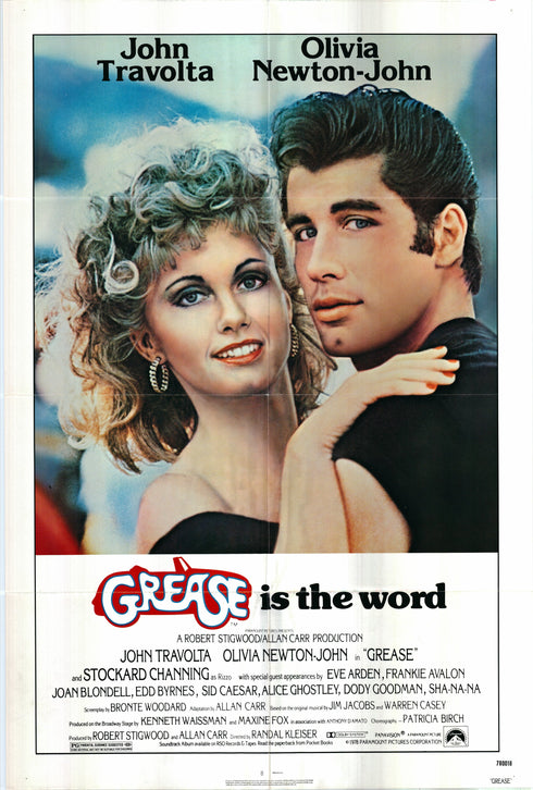 grease 1978 one sheet poster folded