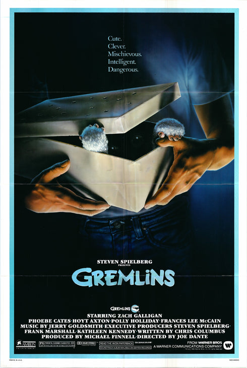 gremlins 1984 one sheet poster folded