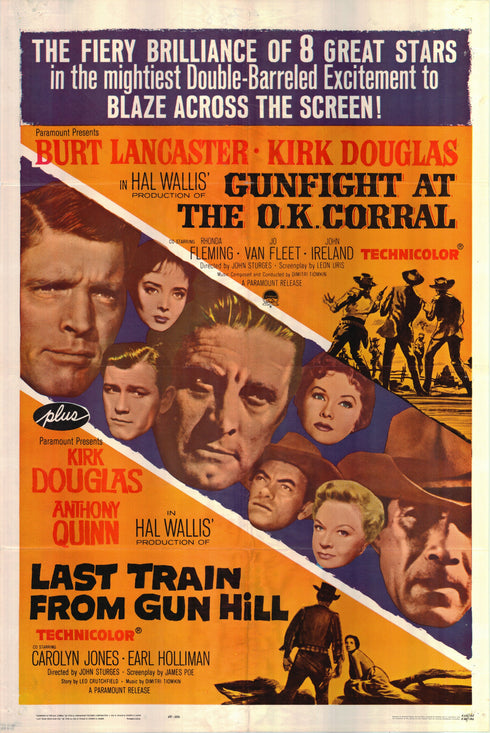 gunfight at the ok corral 1963R one sheet poster folded