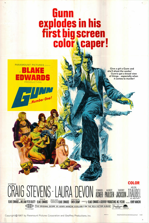 gunn 1967 one sheet poster folded