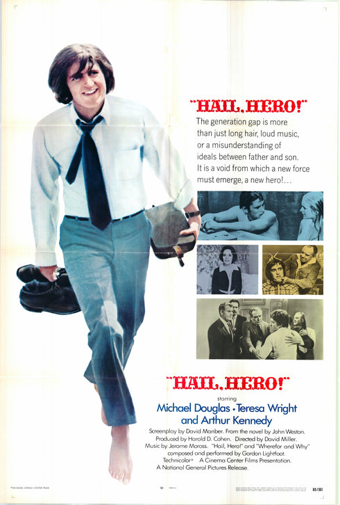 hail hero 1969 one sheet poster folded