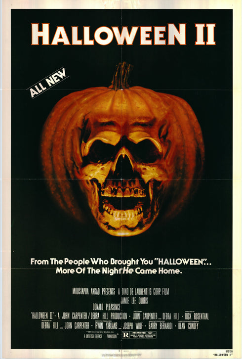 halloween ii 1981 one sheet poster folded