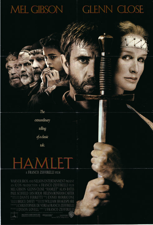 hamlet 1990 one sheet poster folded