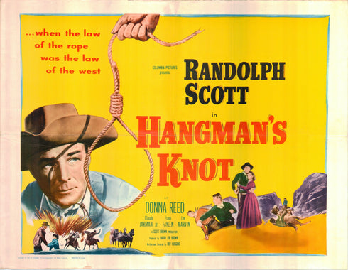 hangman's knot 1952 one sheet poster folded