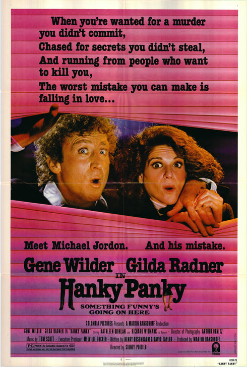 hanky panky 1982 one sheet poster folded