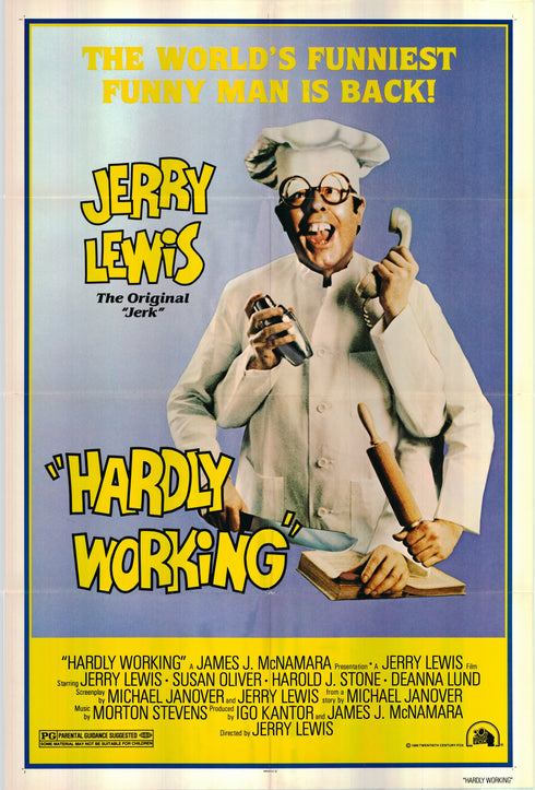 hardly working 1980 one sheet poster folded