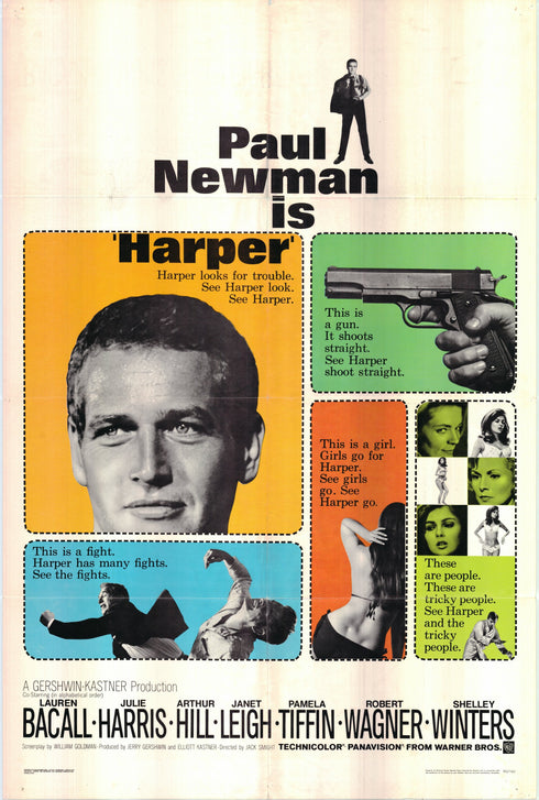 harper 1966 one sheet poster folded
