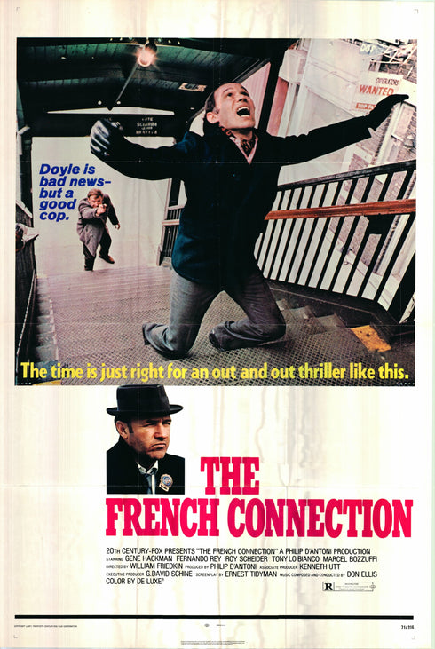 the french connection 1971 one sheet poster folded