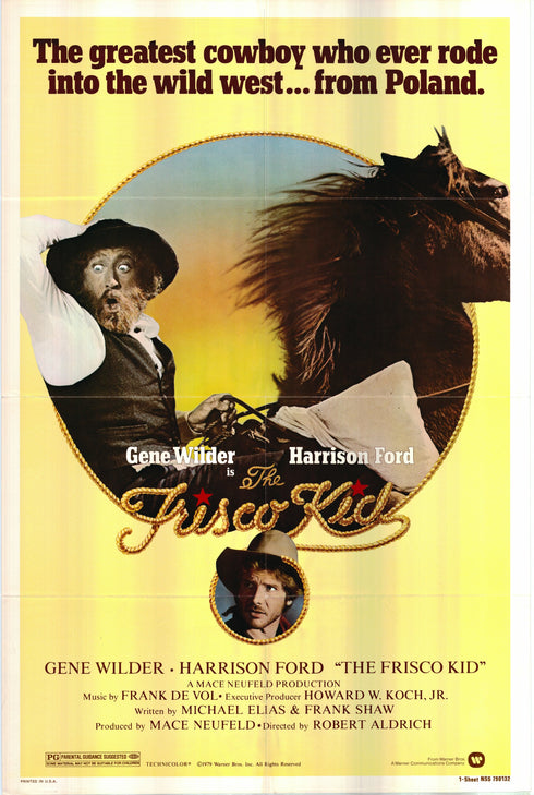 the frisco kid 1979 one sheet poster folded