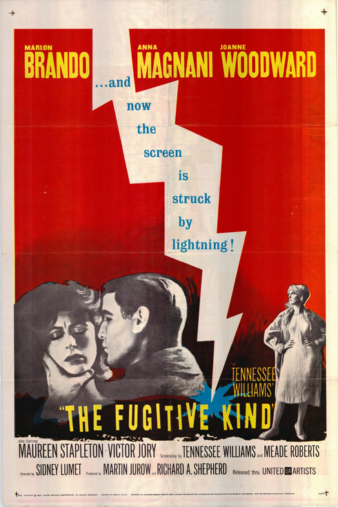 the fugitive kind 1960 one sheet poster folded