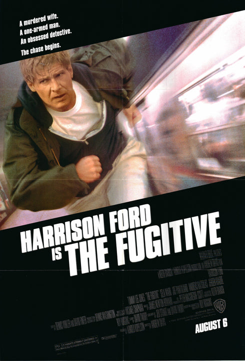 the fugitive 1993 one sheet poster folded