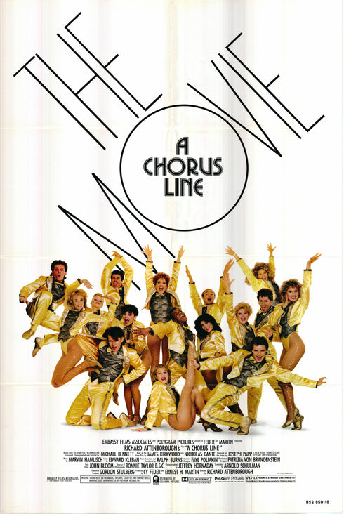 a chorus line 1985 one sheet poster folded