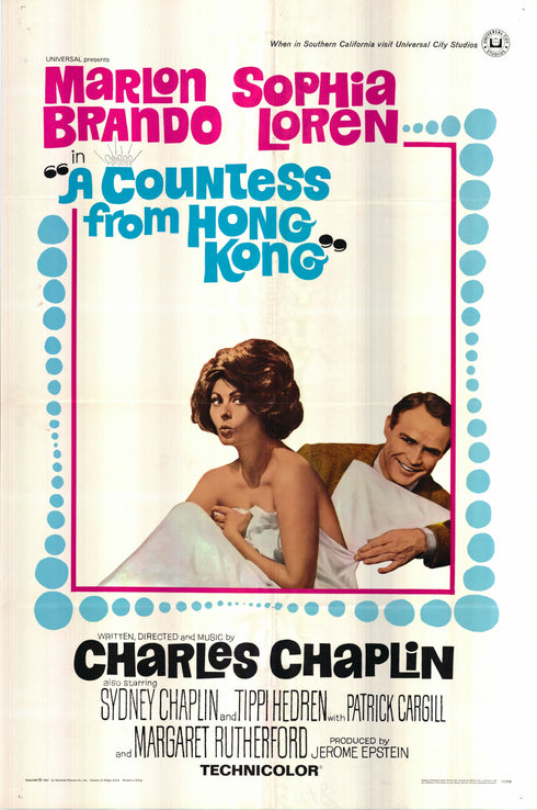 a countess from hong kong 1967 one sheet poster folded