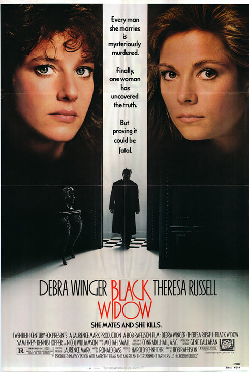 black widow 1987 one sheet poster folded