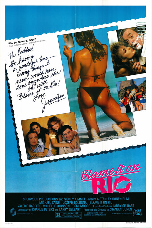 blame it on rio 1984 one sheet poster folded