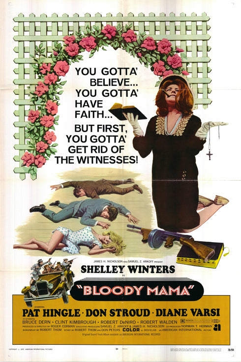 bloody mama 1970 one sheet poster folded