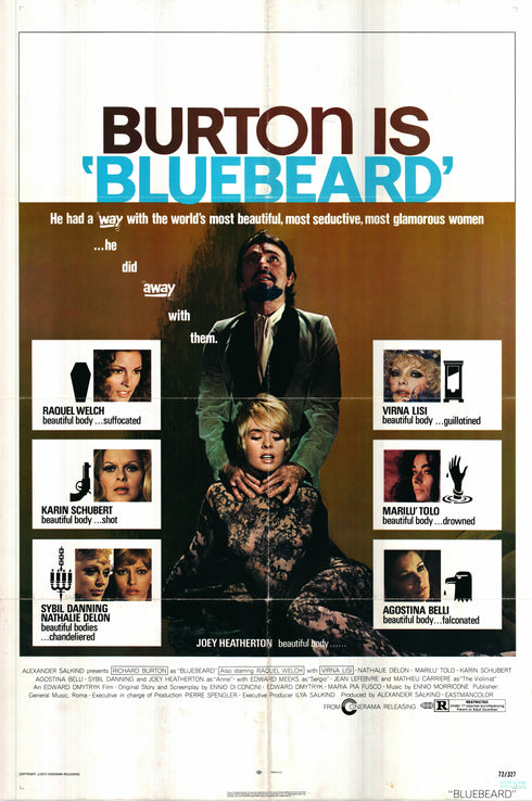 bluebeard 1972 one sheet poster folded