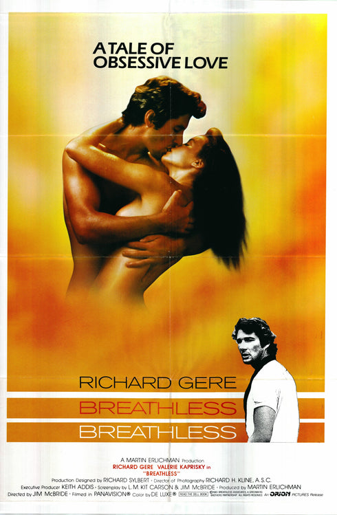 breathless 1983 style b one sheet poster folded