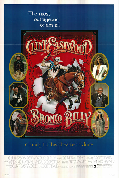 bronco billy 1980 one sheet poster folded