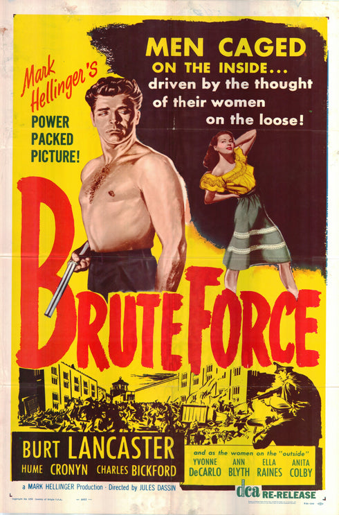 brute force 1956R one sheet poster folded
