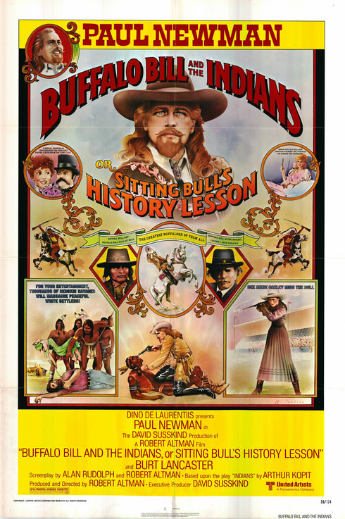 buffalo bill and the indians 1976 one sheet poster folded