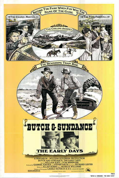 butch and sundance: the early days 1979 one sheet poster folded