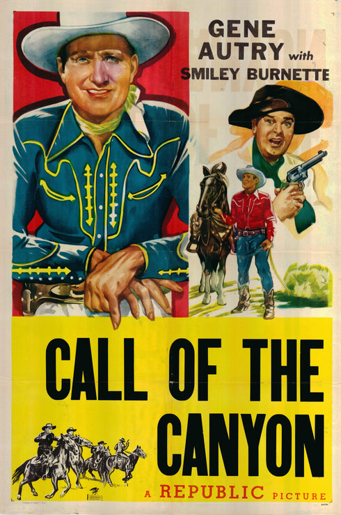 call of the canyon 1946 one sheet poster folded