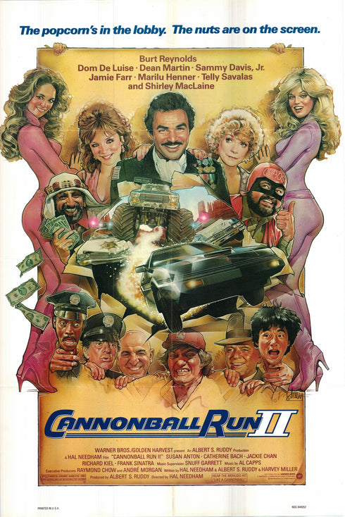 cannonball run ii 1984 one sheet poster folded