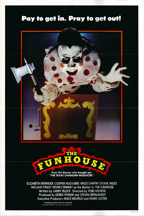 the funhouse 1981 one sheet poster folded