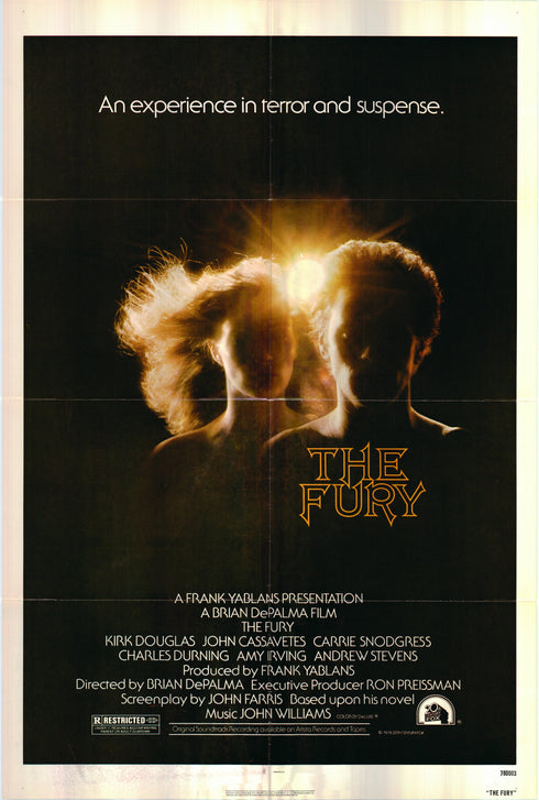 the fury 1978 one sheet poster folded