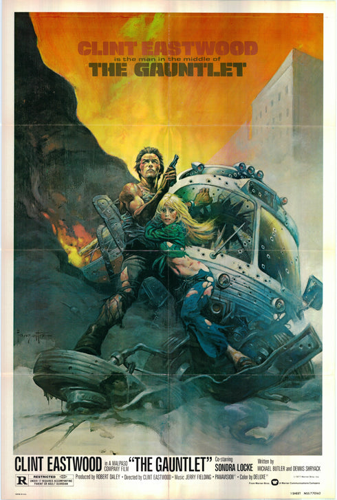 the gauntlet 1977 one sheet poster folded