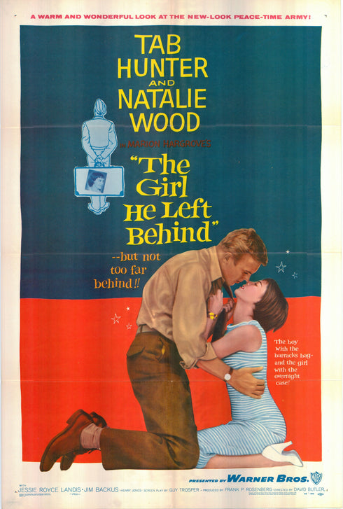 the girl he left behind 1956 one sheet poster folded