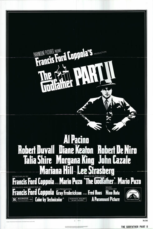 the godfather part ii 1974 one sheet poster folded
