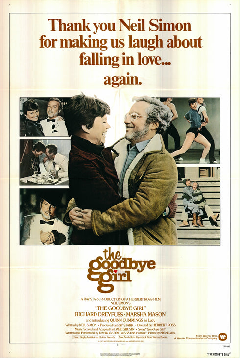 the goodbye girl 1977 one sheet poster folded