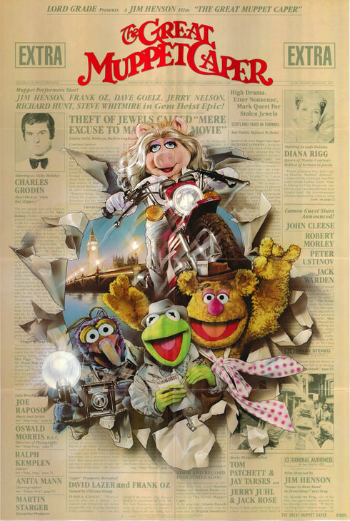 the great muppet caper 1981 one sheet poster folded