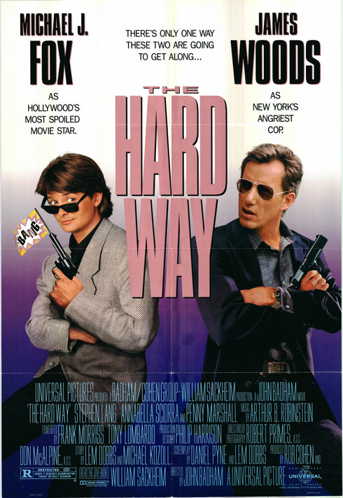 the hard way 1991 one sheet poster folded