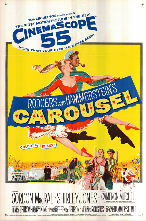 carousel 1956 one sheet poster folded