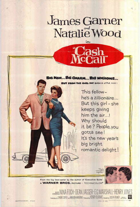 cash mccall 1960 one sheet poster folded