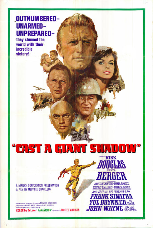 cast a giant shadow 1966 one sheet poster folded